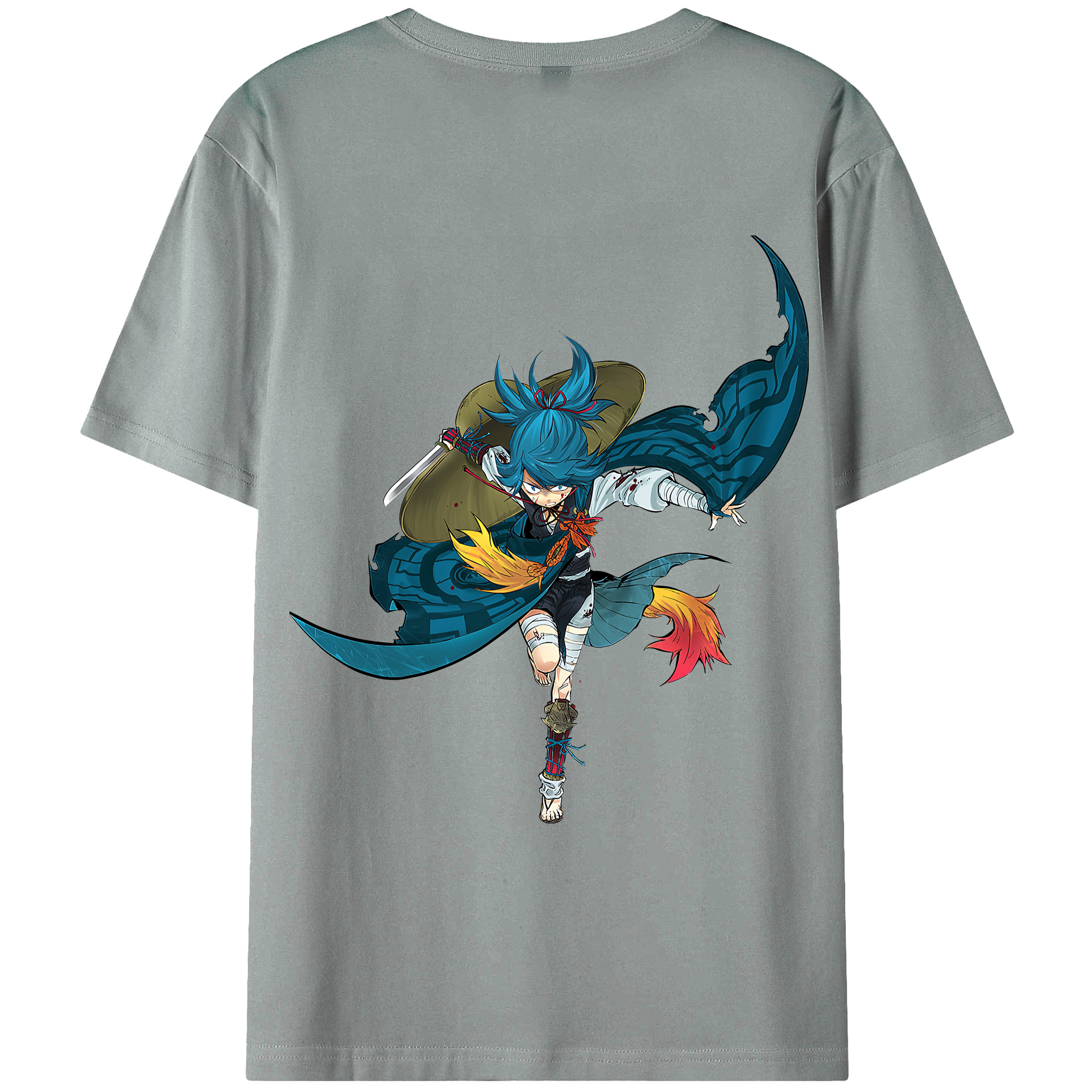 （画像用） 刀剣乱舞 Touken Ranbu 綿100％ メンズ半袖Tシャツ（バックプリント） 通気性